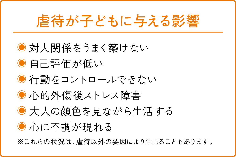 見逃さないで！虐待のサイン
